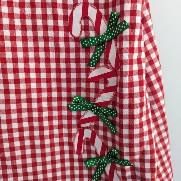 Girl's Funtasia Too! Christmas Valentine's Day Reversible Gingham Dress STAIN 5 - Picture 8 of 9